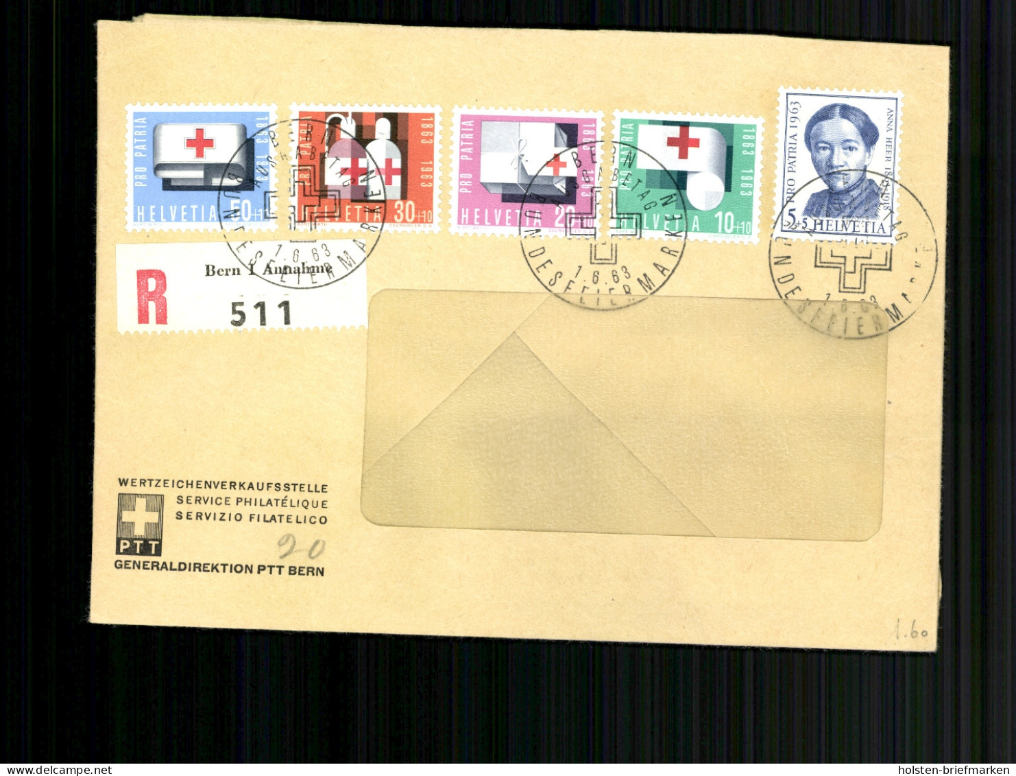 Schweiz, MiNr. 775-779, FDC - Ungebraucht