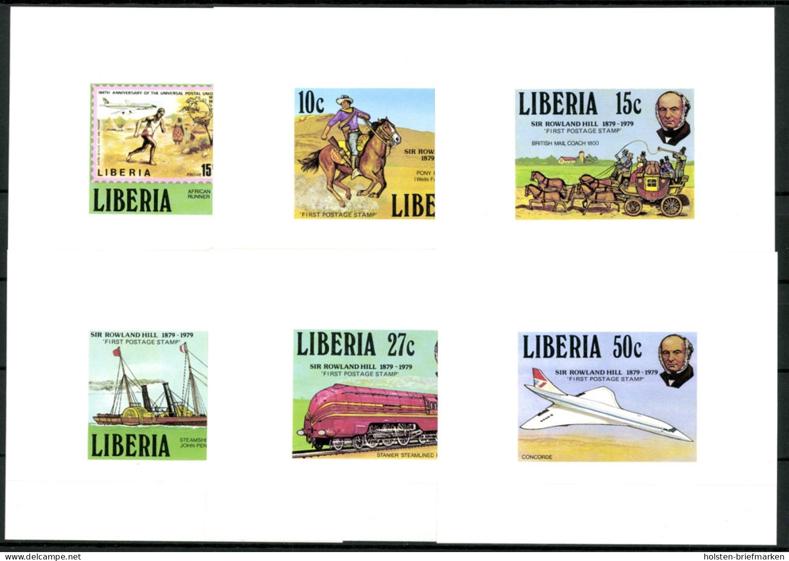 Liberia, MiNr. 1098-1103 B Blöcke, Postfrisch - Liberia