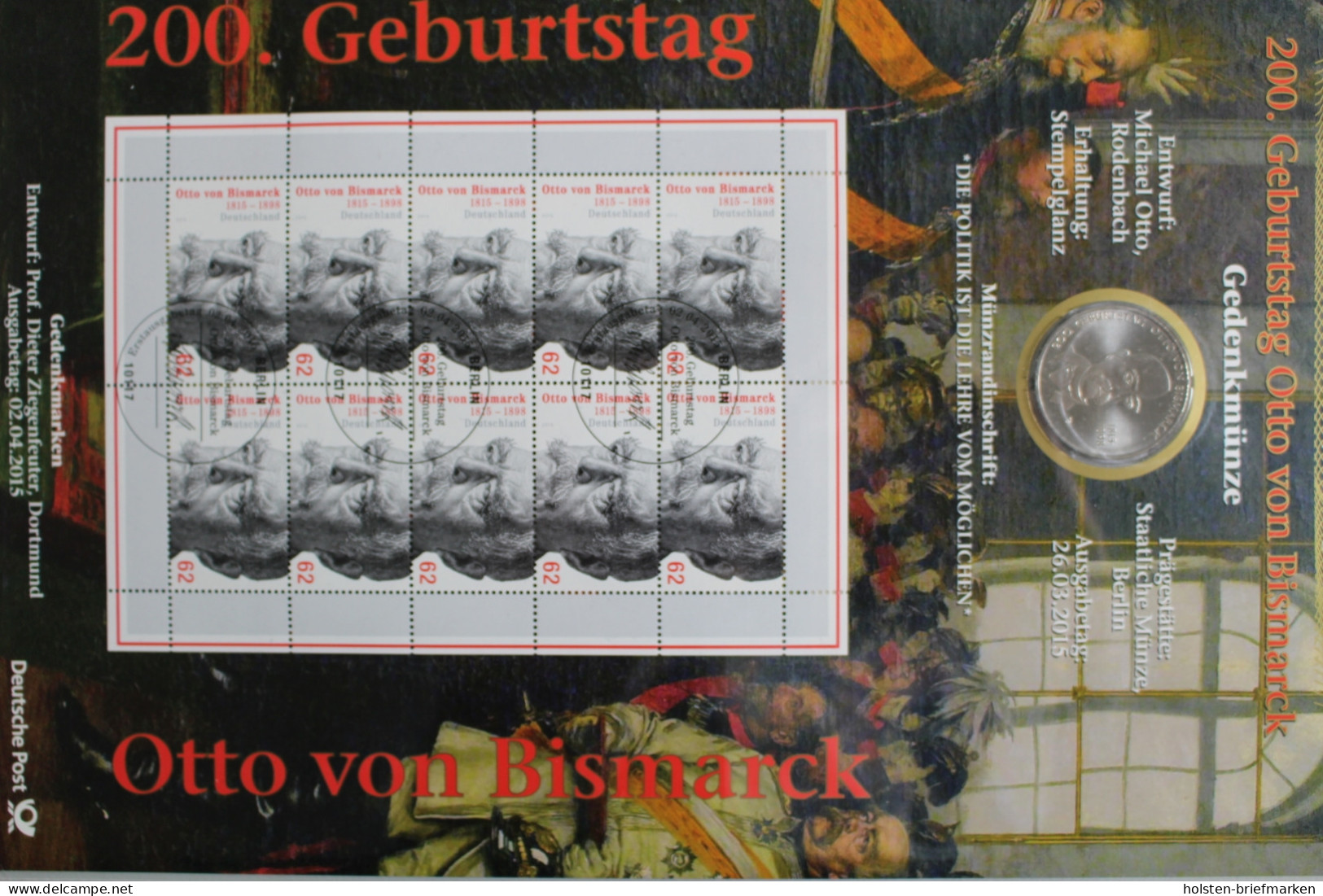 BRD, Numisblatt 2/2015, Otto Von Bismarck - Autres & Non Classés