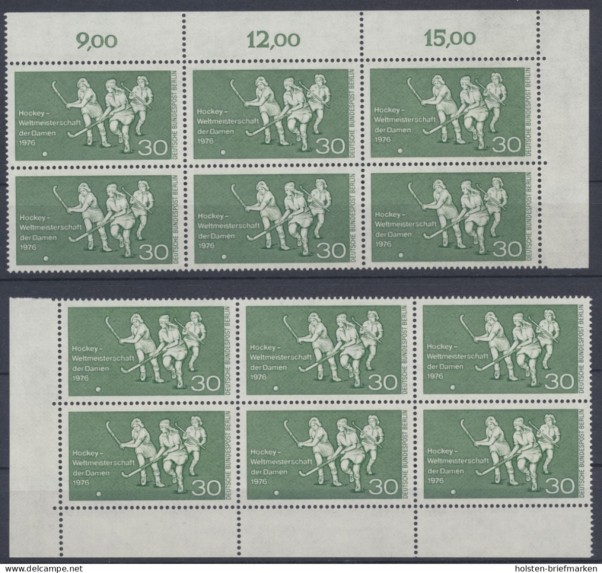 Berlin, MiNr. 521, 12 Marken In Zwei Bogenteilen, Postfrisch - Unused Stamps