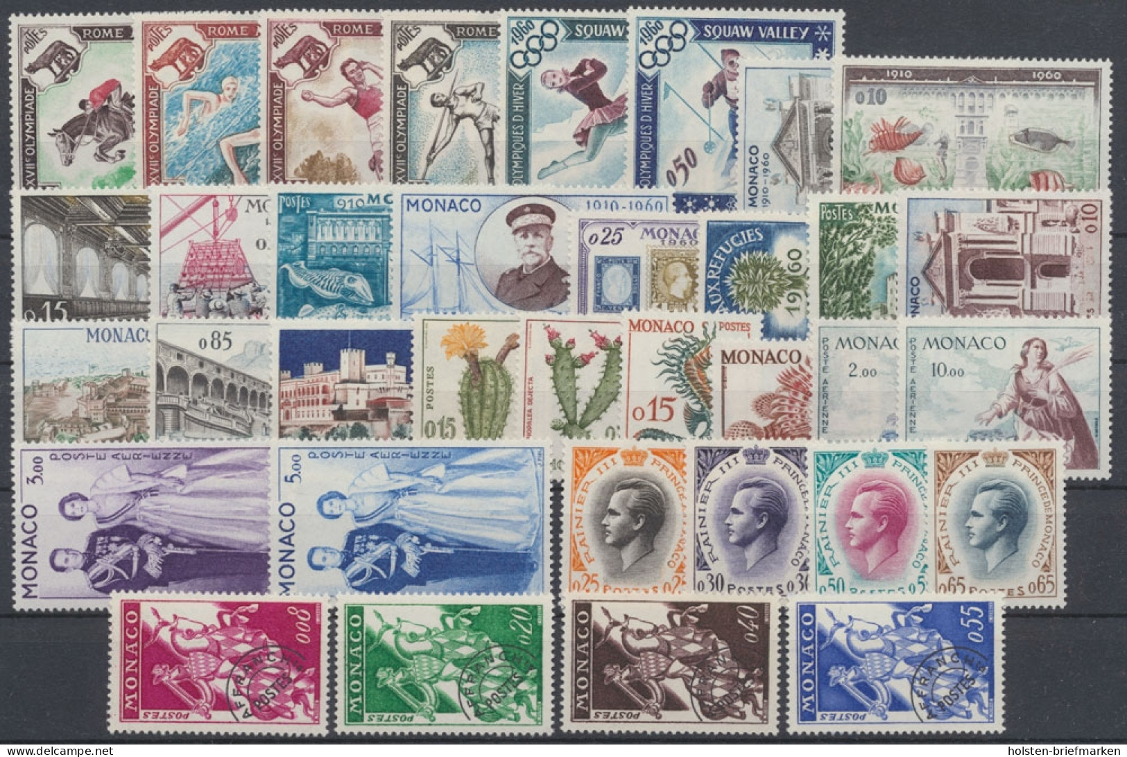 Monaco, MiNr. 629-664, Jahrgang 1960, Ohne 642, Postfrisch - Autres & Non Classés