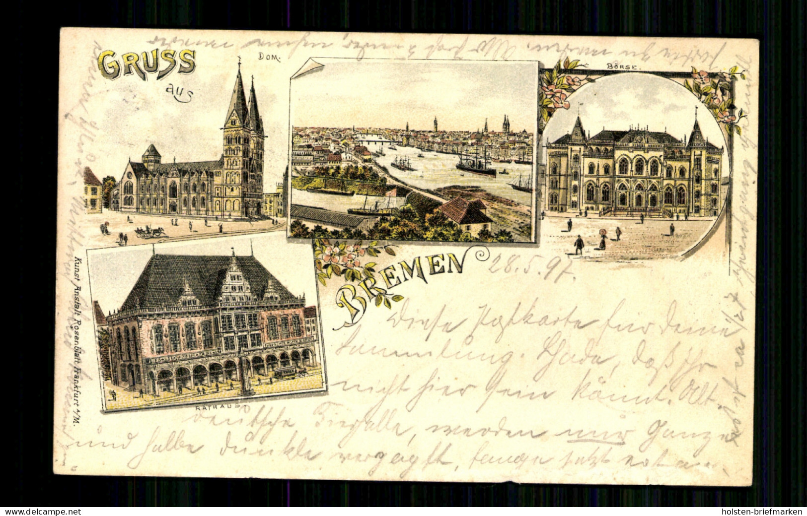 Bremen, Dom, Totalansicht, Börse, Rathaus - Bremen