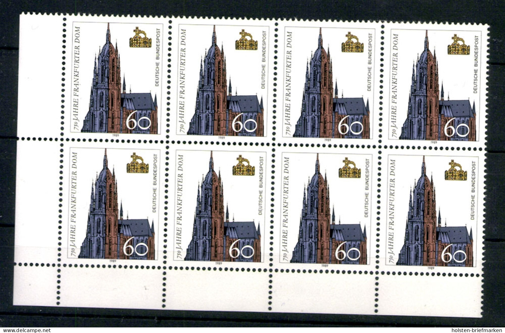 Deutschland (BRD), MiNr. 1434, 8er Bogenteil, Eckr. Links U., Postfrisch - Unused Stamps