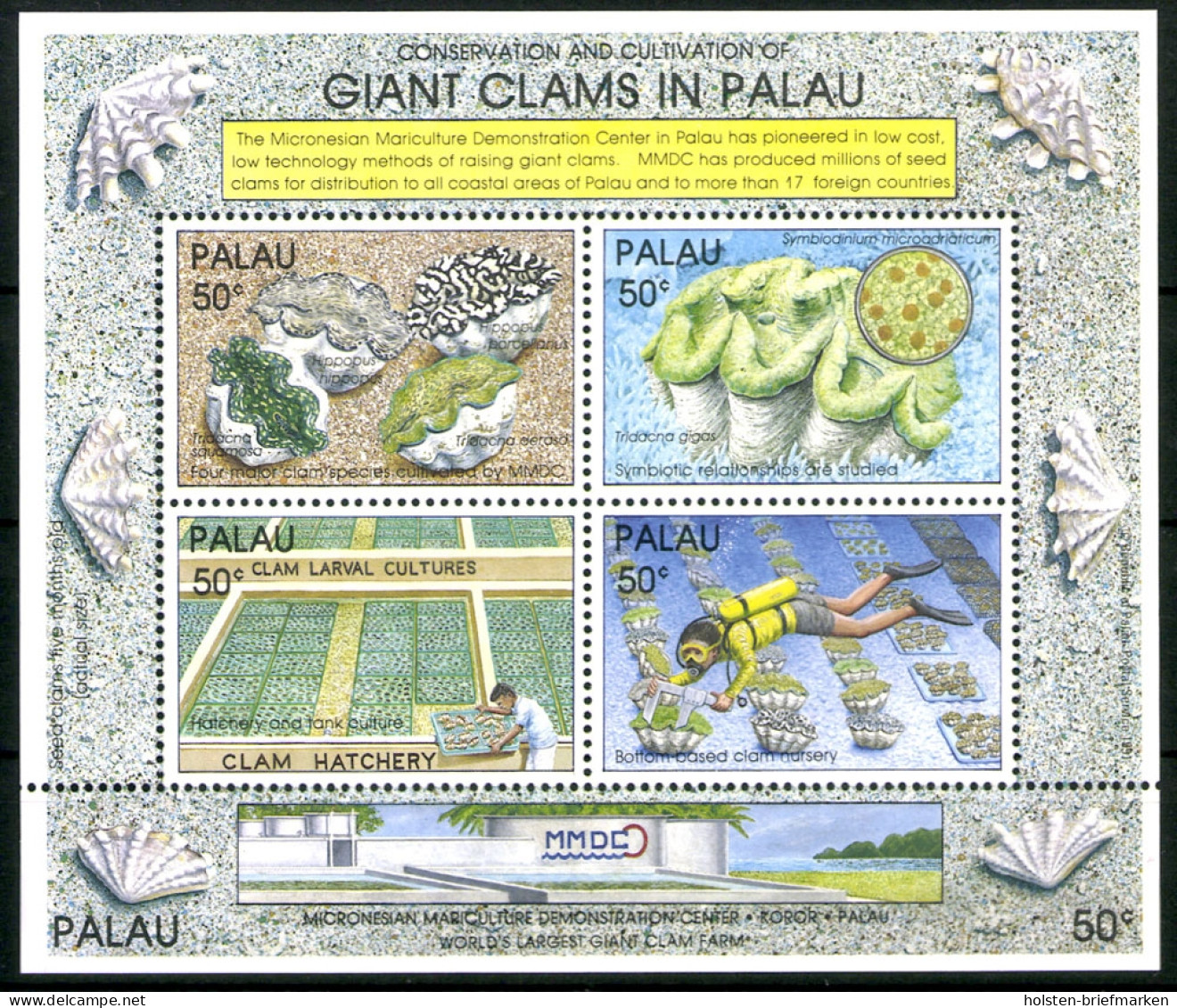 Palau, MiNr. Block 11, Muschel, Postfrisch - Palau