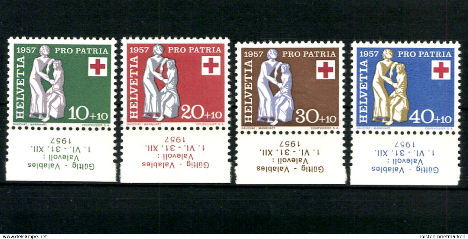 Schweiz, MiNr. 641-645 Unterrand, Postfrisch - Unused Stamps