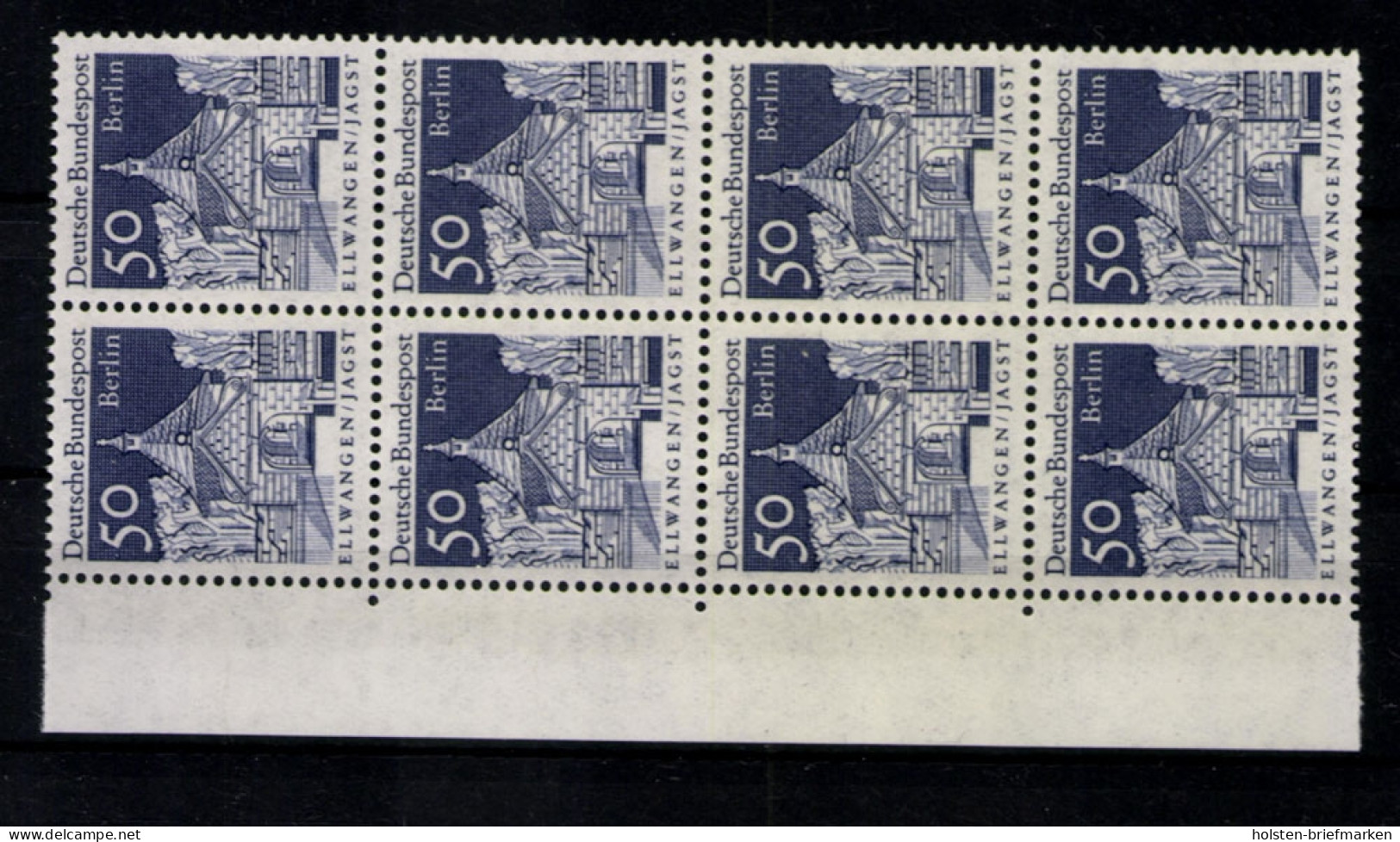 Berlin, MiNr. 277, 8er Block, Linker Rand, Postfrisch - Unused Stamps