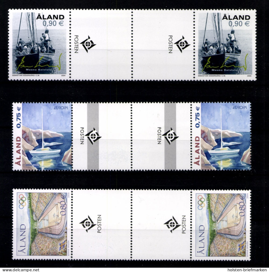 Aland, 9 Zwischenstegpaare Aus 2004, Postfrisch / MNH - Aland