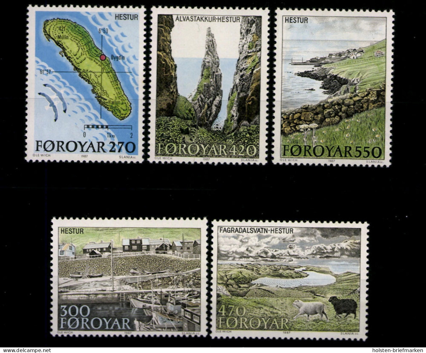 Färöer, MiNr. 154-158, Postfrisch - Faroe Islands