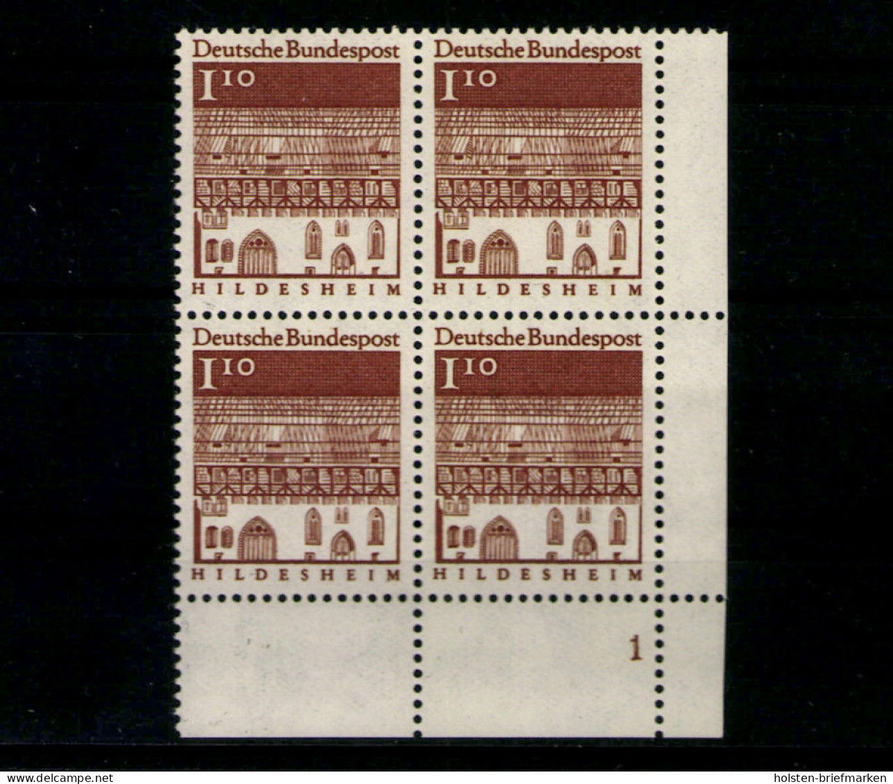 Deutschland (BRD), MiNr. 501, 4er Block Ecke Re. Unten, FN 1, Postfrisch - Unused Stamps