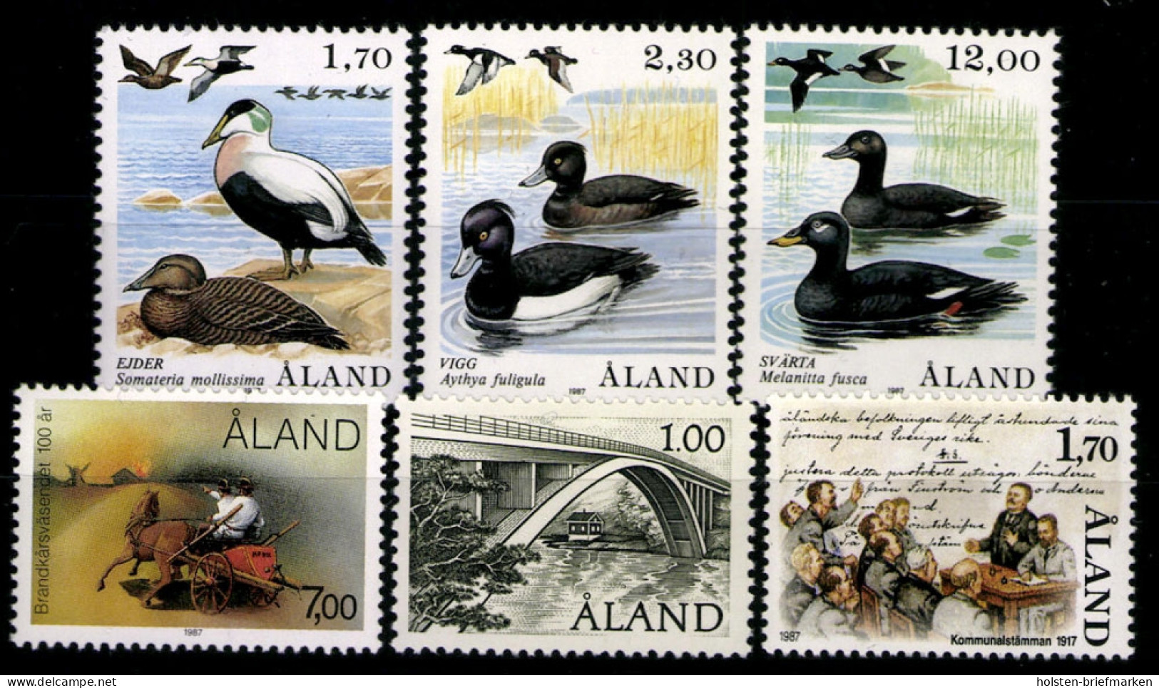 Aland, MiNr. 20-25, Jahrgang 1987, Postfrisch - Aland