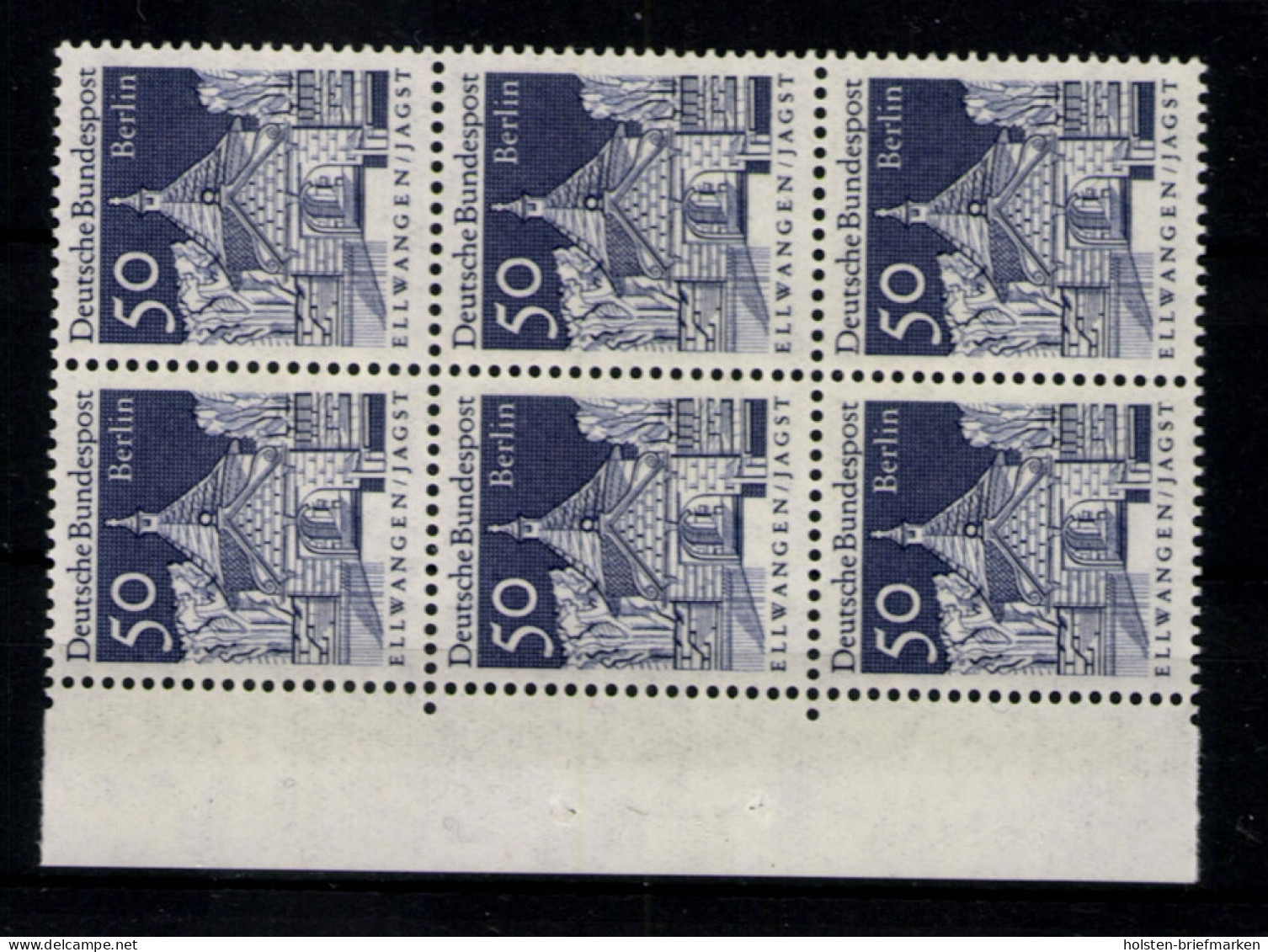 Berlin, MiNr. 277, 6er Block, Linker Rand, Postfrisch - Unused Stamps