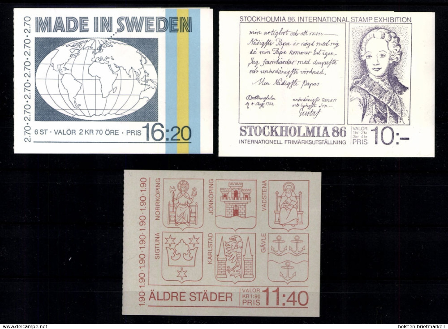 Schweden, MiNr. MH 99, 100, 101, Postfrisch - Autres & Non Classés