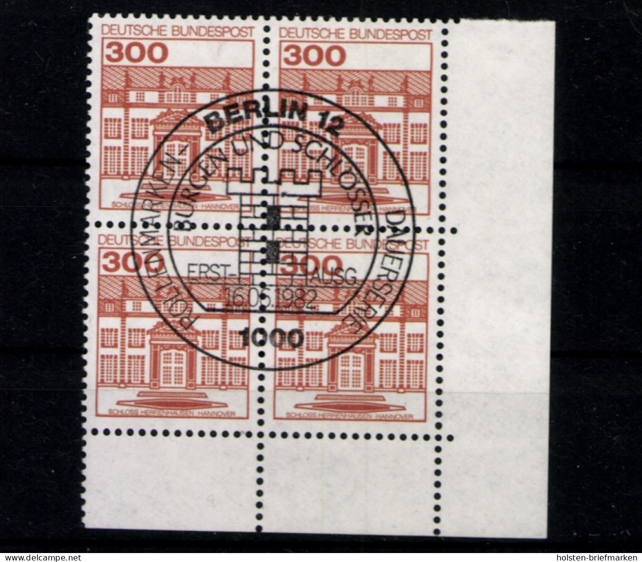 Deutschland (BRD), MiNr. 1143 A I, 4er Block, Ecke Re. Unten, Gestempelt - Oblitérés