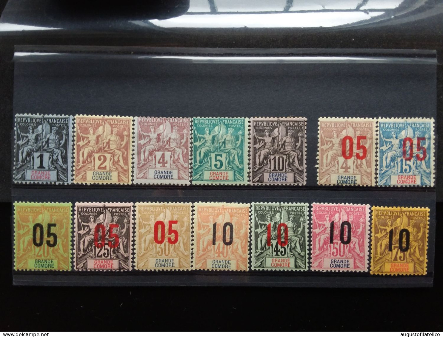 EX COLONIE FRANCESI 1887/1912 - GRANDE COMORE - 14 Valori Nuovi * + Spese Postali - Unused Stamps