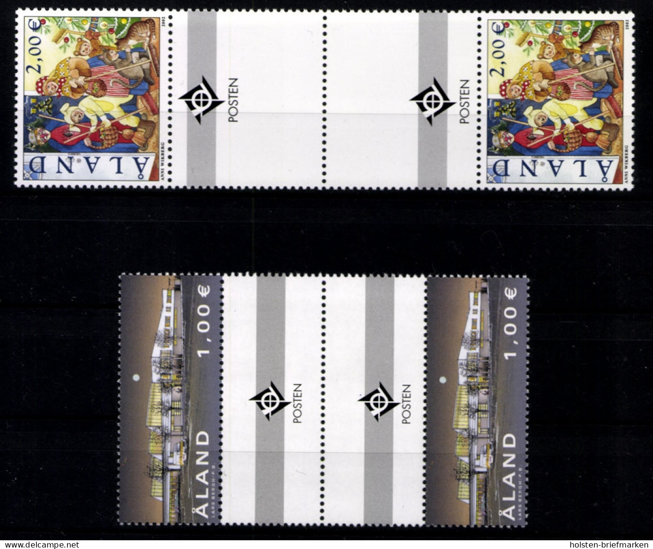 Aland, 12 Zwischenstegpaare Aus 2002, Postfrisch / MNH - Aland