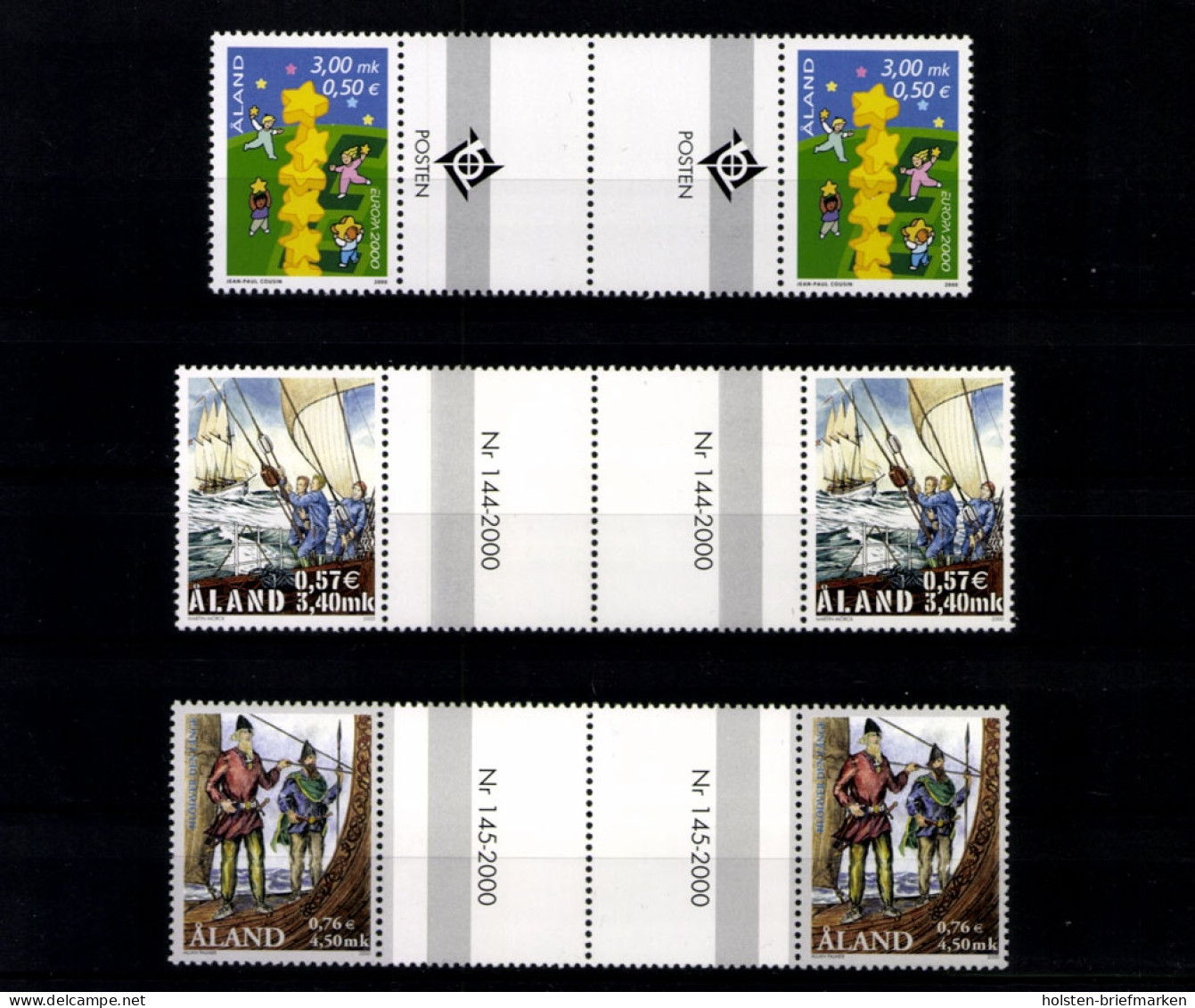 Aland, 10 Zwischenstegpaare Aus 2000, Postfrisch / MNH - Aland