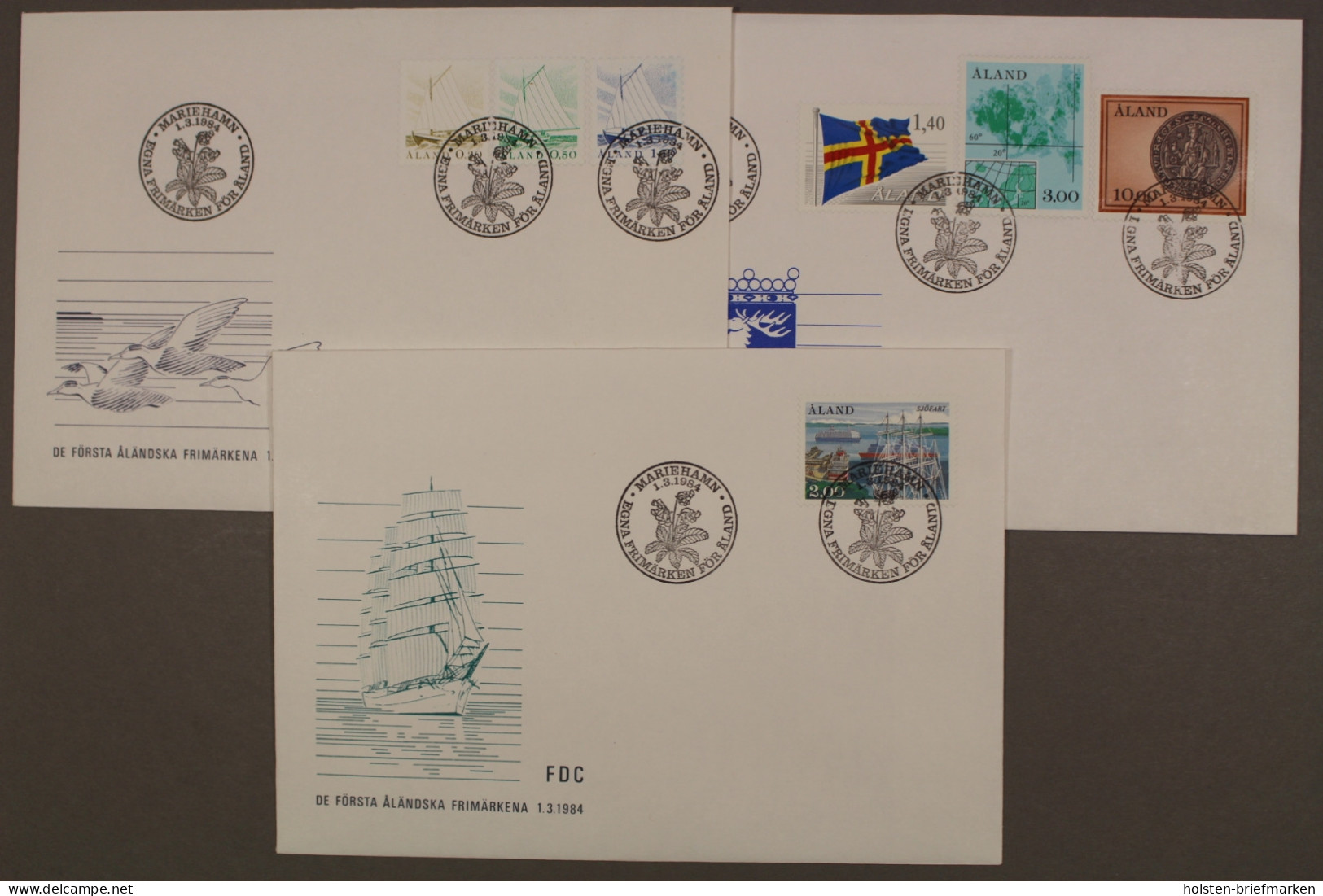 Aland, MiNr. 1-7, Jahrgang 1984, FDC - Aland