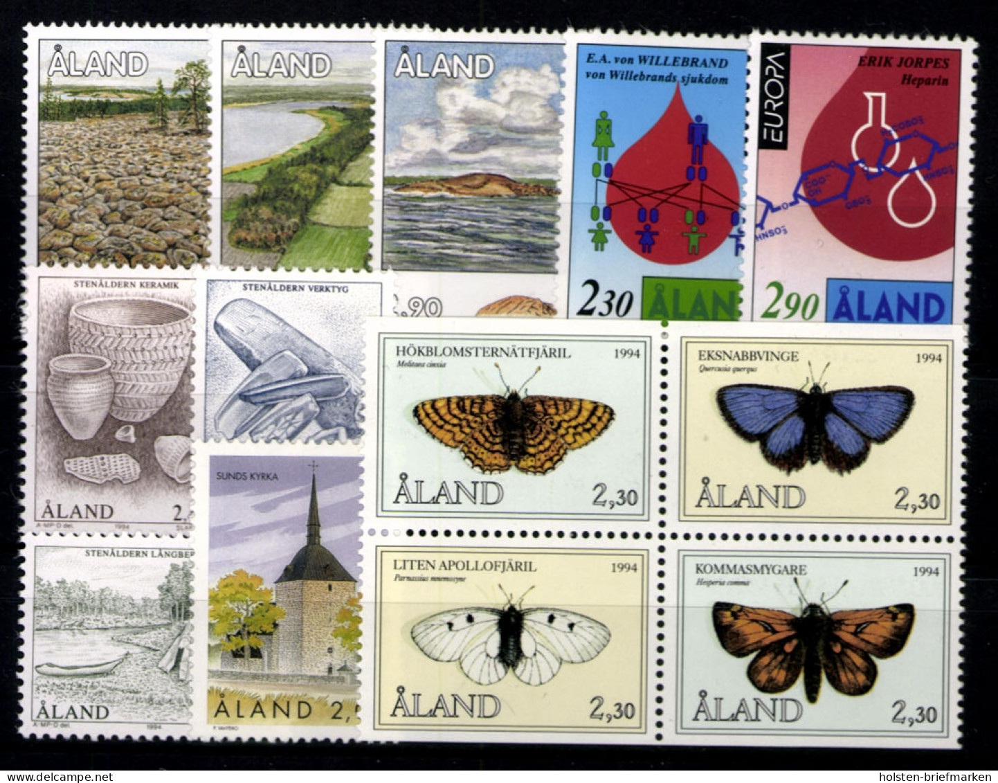 Aland, MiNr. 79-91, Jahrgang 1994, Postfrisch - Aland