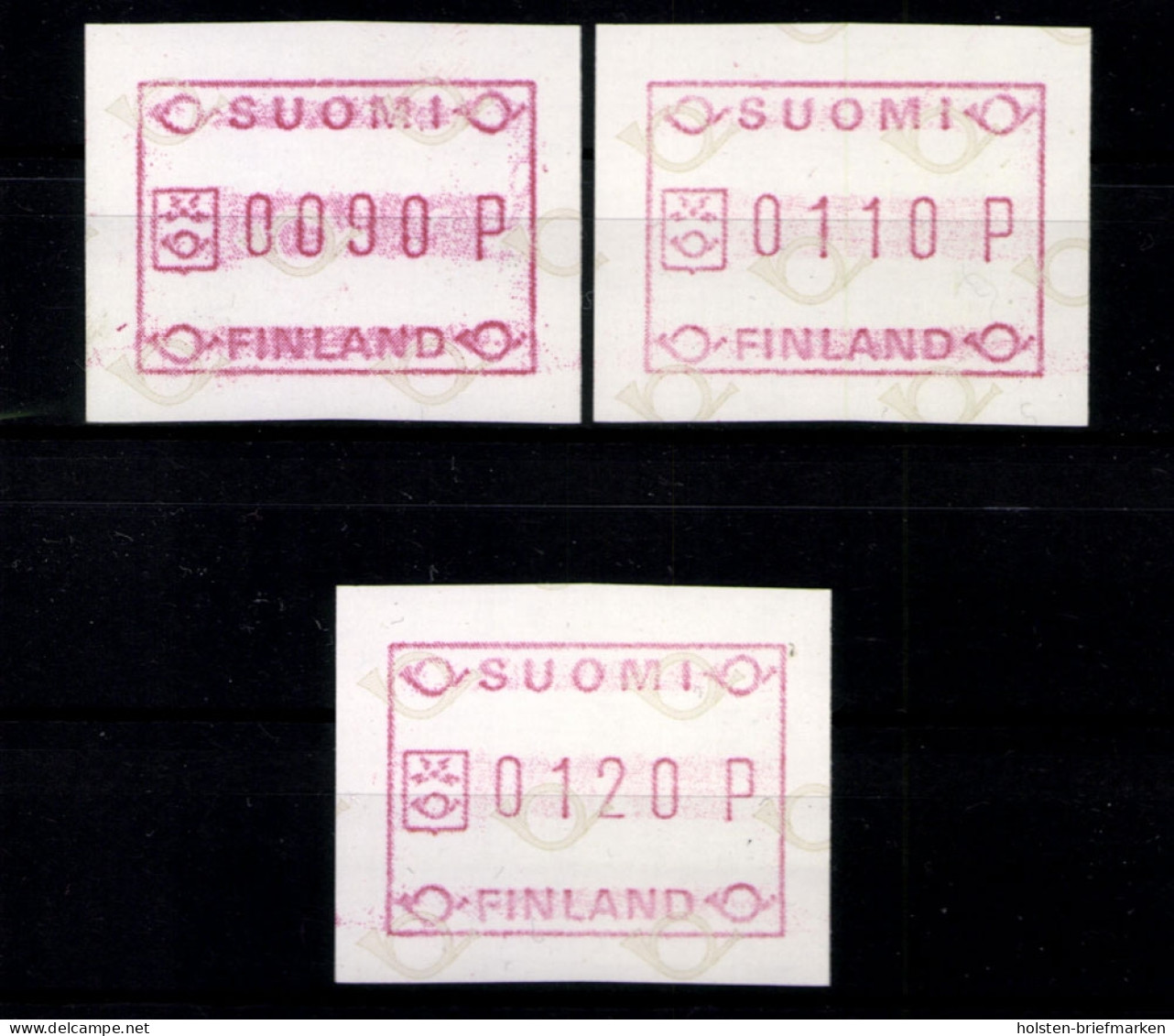 Finnland, Automaten, MiNr. 1, 3 Werte, Postfrisch - Other & Unclassified