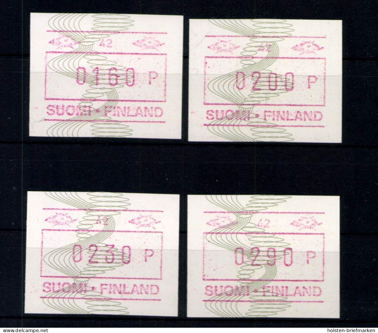 Finnland, Automaten, MiNr. 14, 4 Werte, Postfrisch - Other & Unclassified