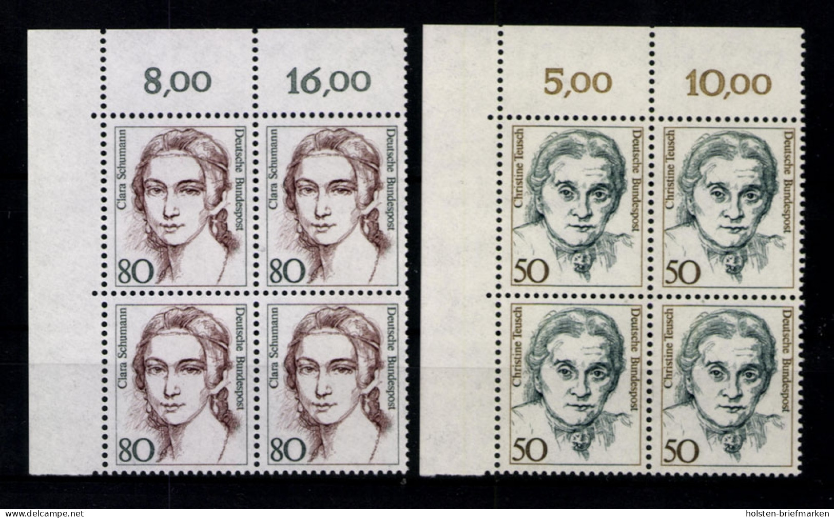 Deutschland (BRD), MiNr. 1304-1305, 4er Block Ecke Li. Oben, Postfrisch - Unused Stamps