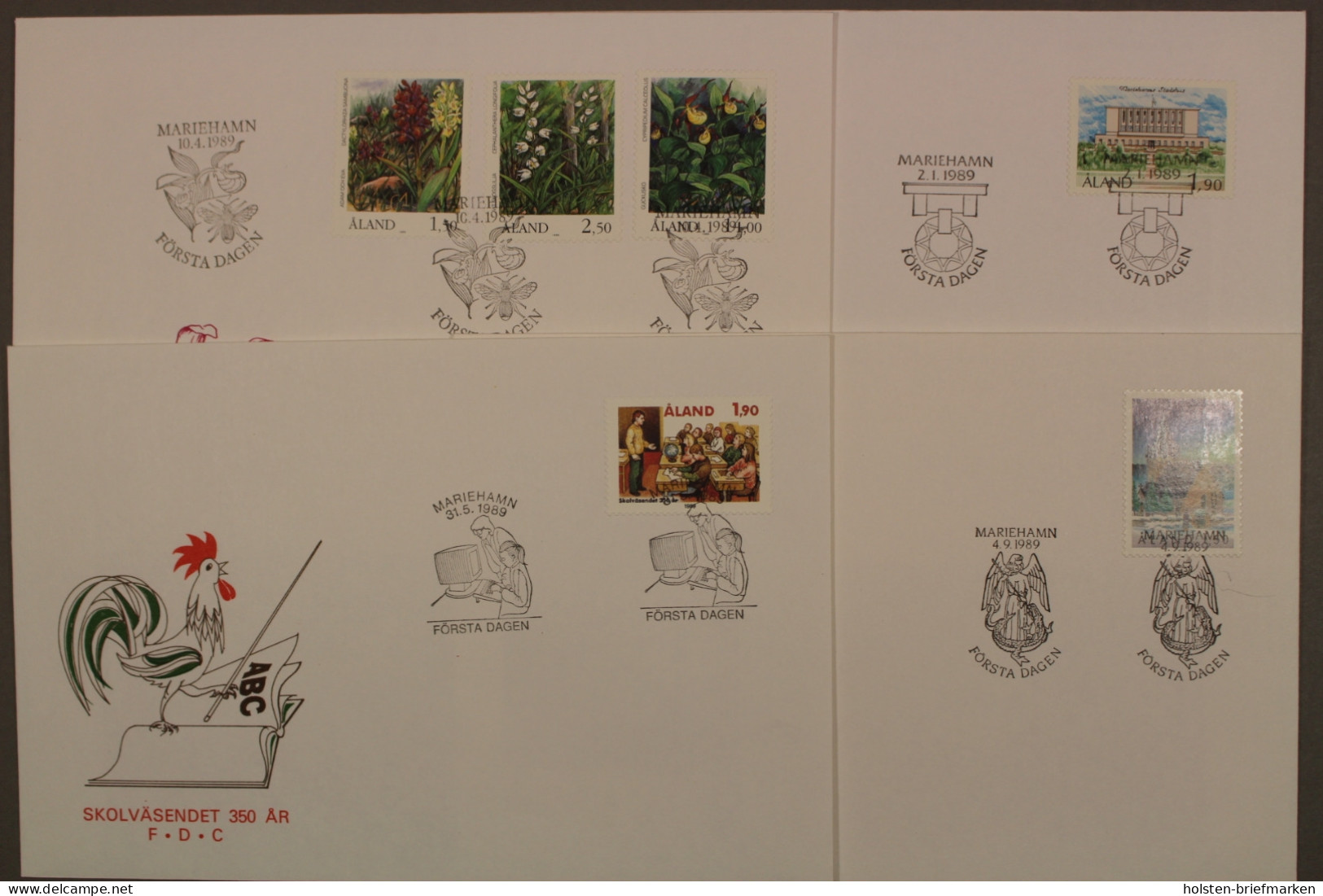 Aland, MiNr. 32-37, Jahrgang 1989, FDC - Aland