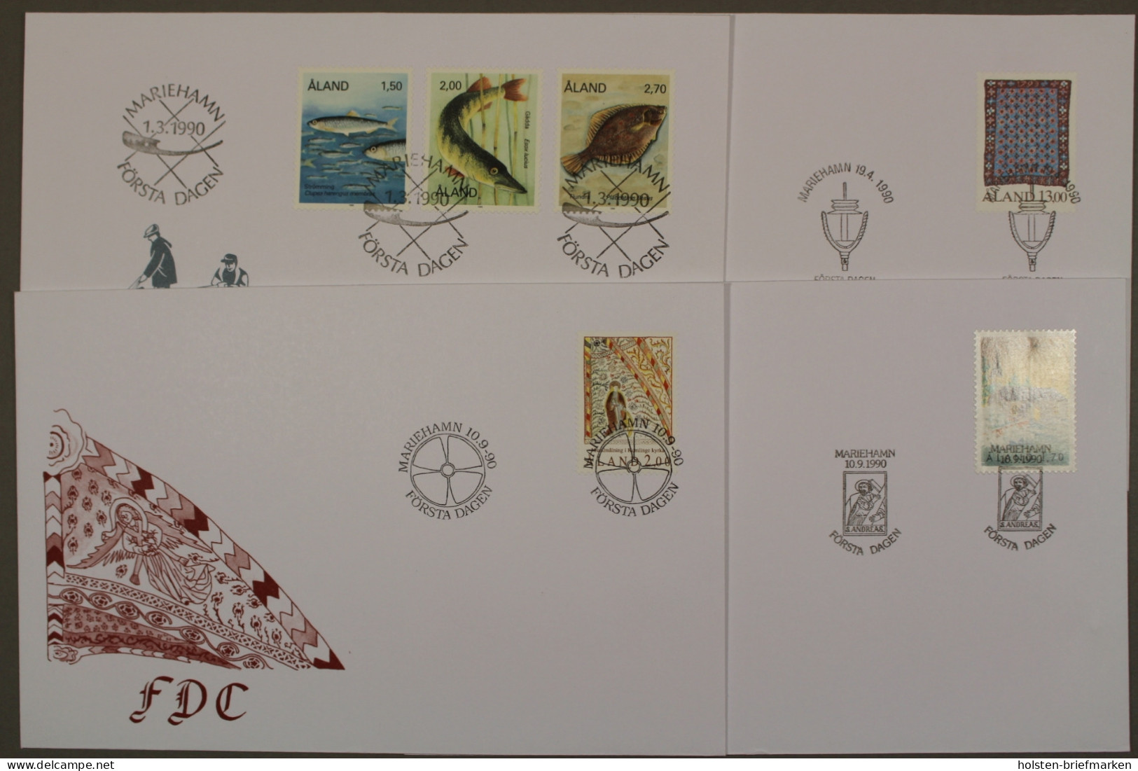 Aland, MiNr. 38-43, Jahrgang 1990, FDC - Aland