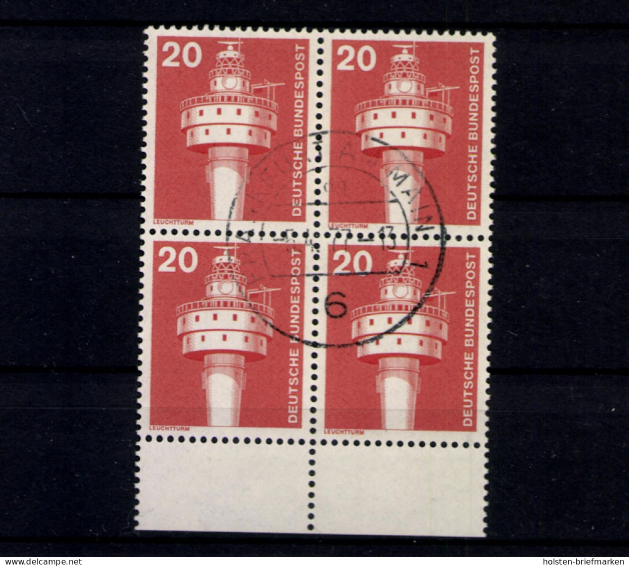 Deutschland (BRD), MiNr. 848, 4er Block, Unterrand, Gestempelt - Used Stamps