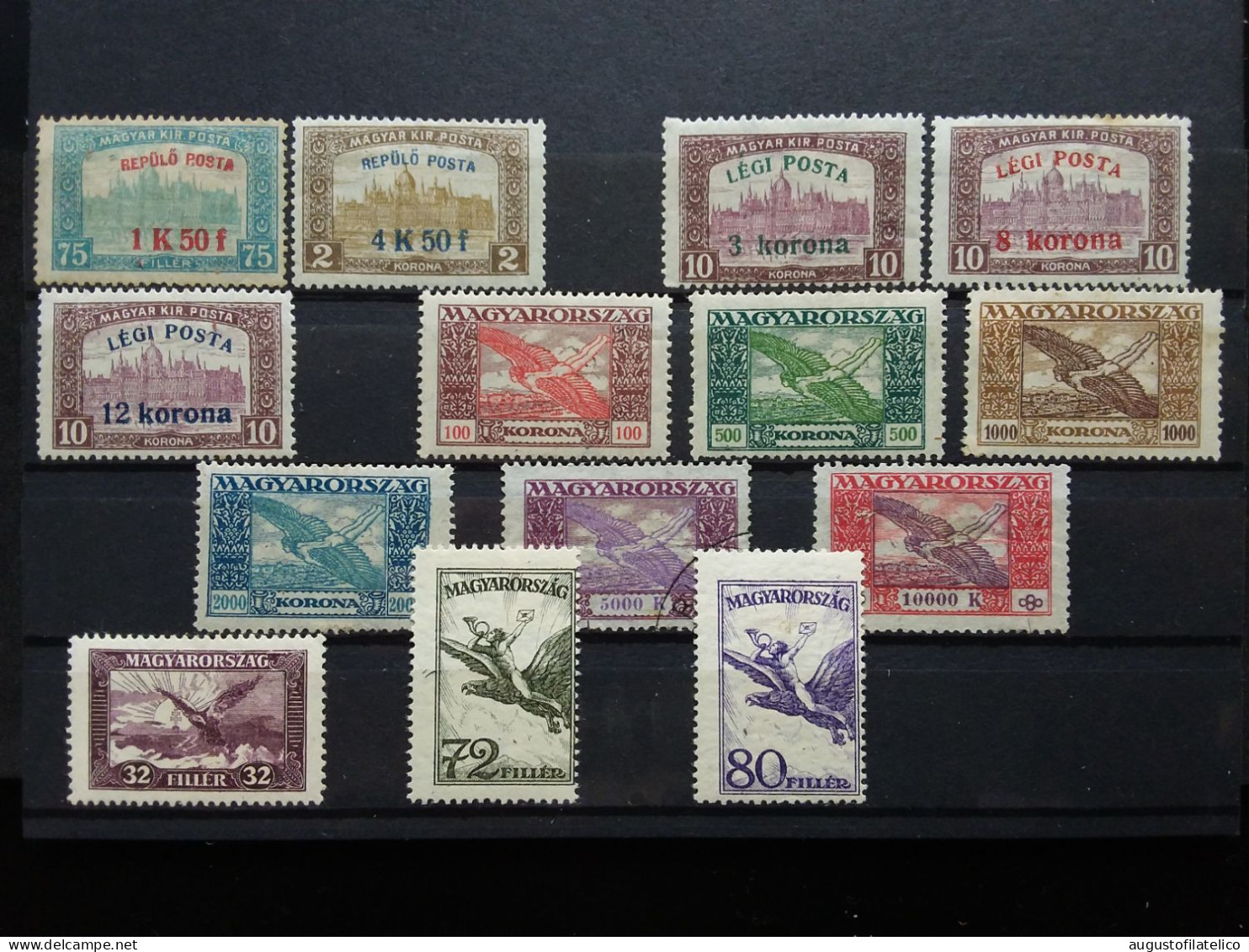 UNGHERIA 1920/27 - Posta Aerea Nn. 1/2 + 3/5 + 6/11 + 15 + 18/19 Nuovi * (1 Valore S.G. - 1 Valore Timbrato) + S.p. - Unused Stamps
