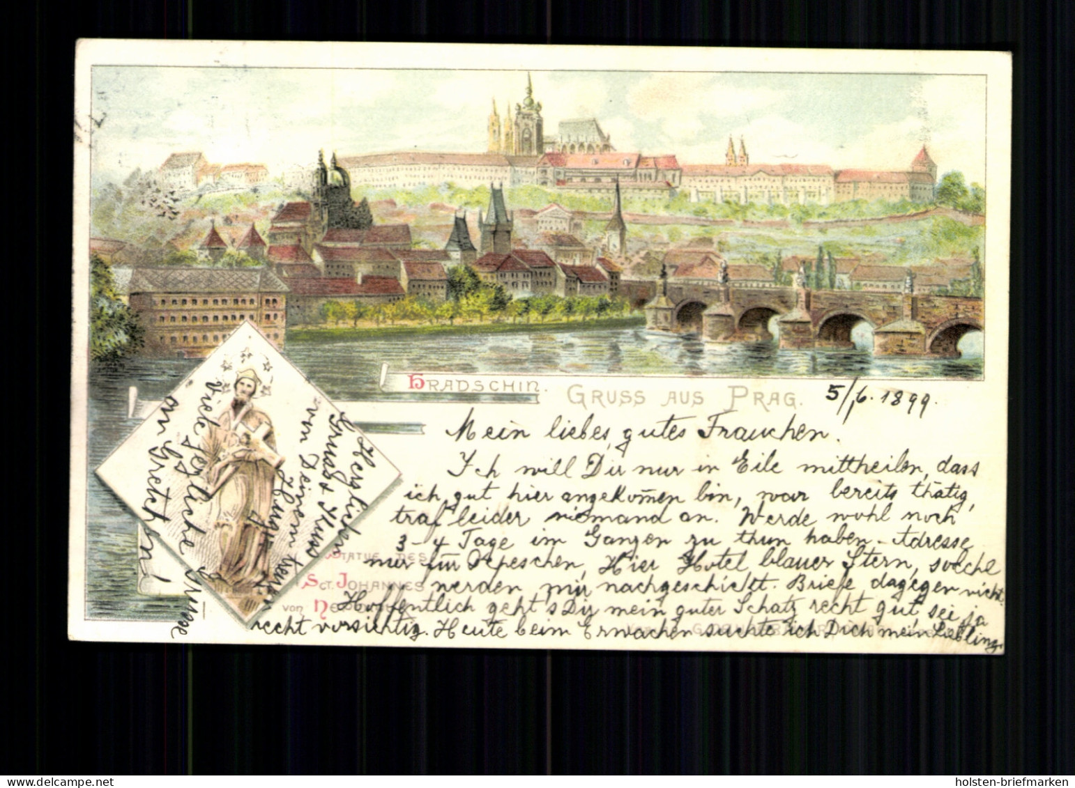 Prag, Hradschin Und Statue Des Heiligen Johannes Von Nepomuk - Tchéquie