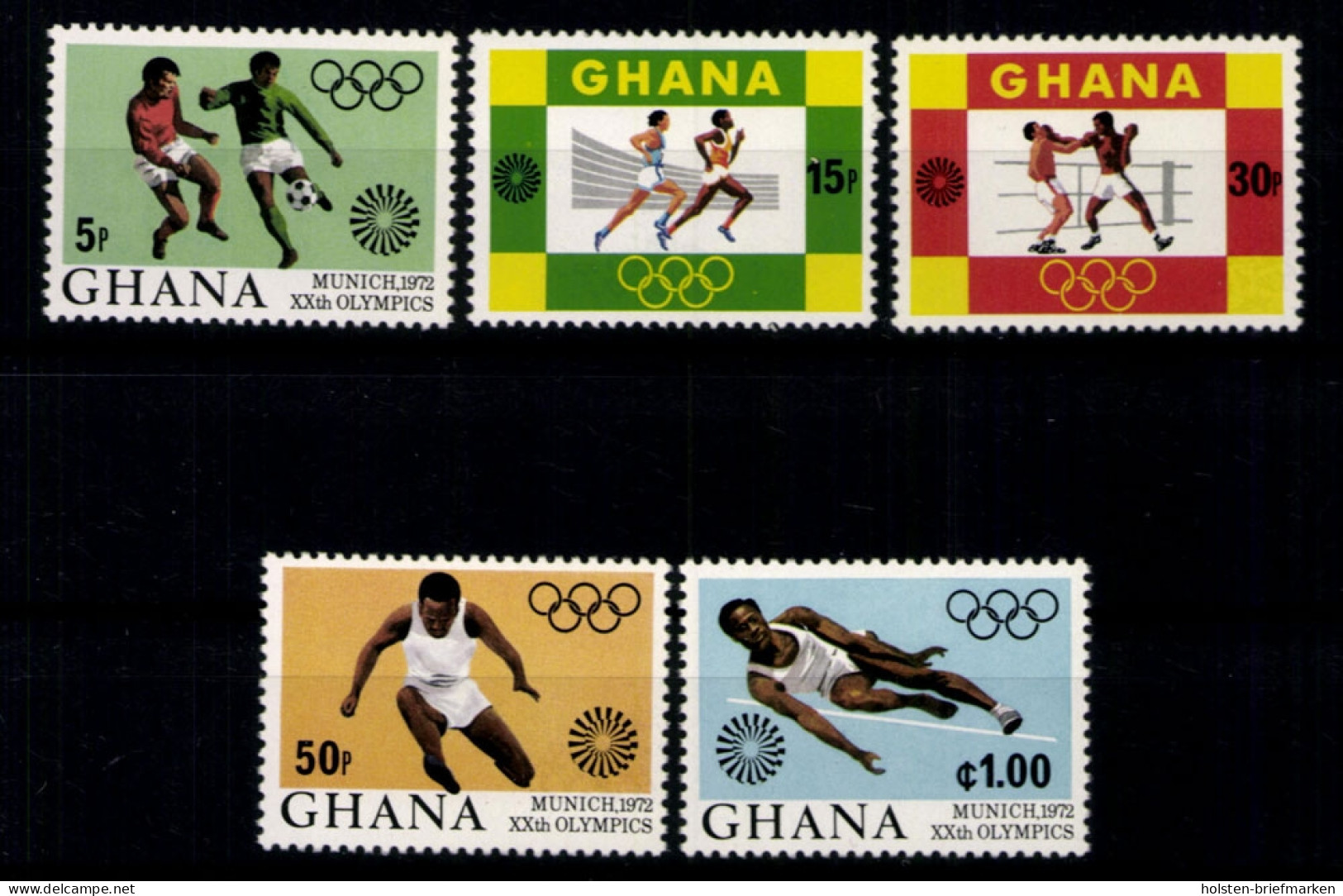 Ghana, MiNr. 472-476 A, Postfrisch - Ghana (1957-...)