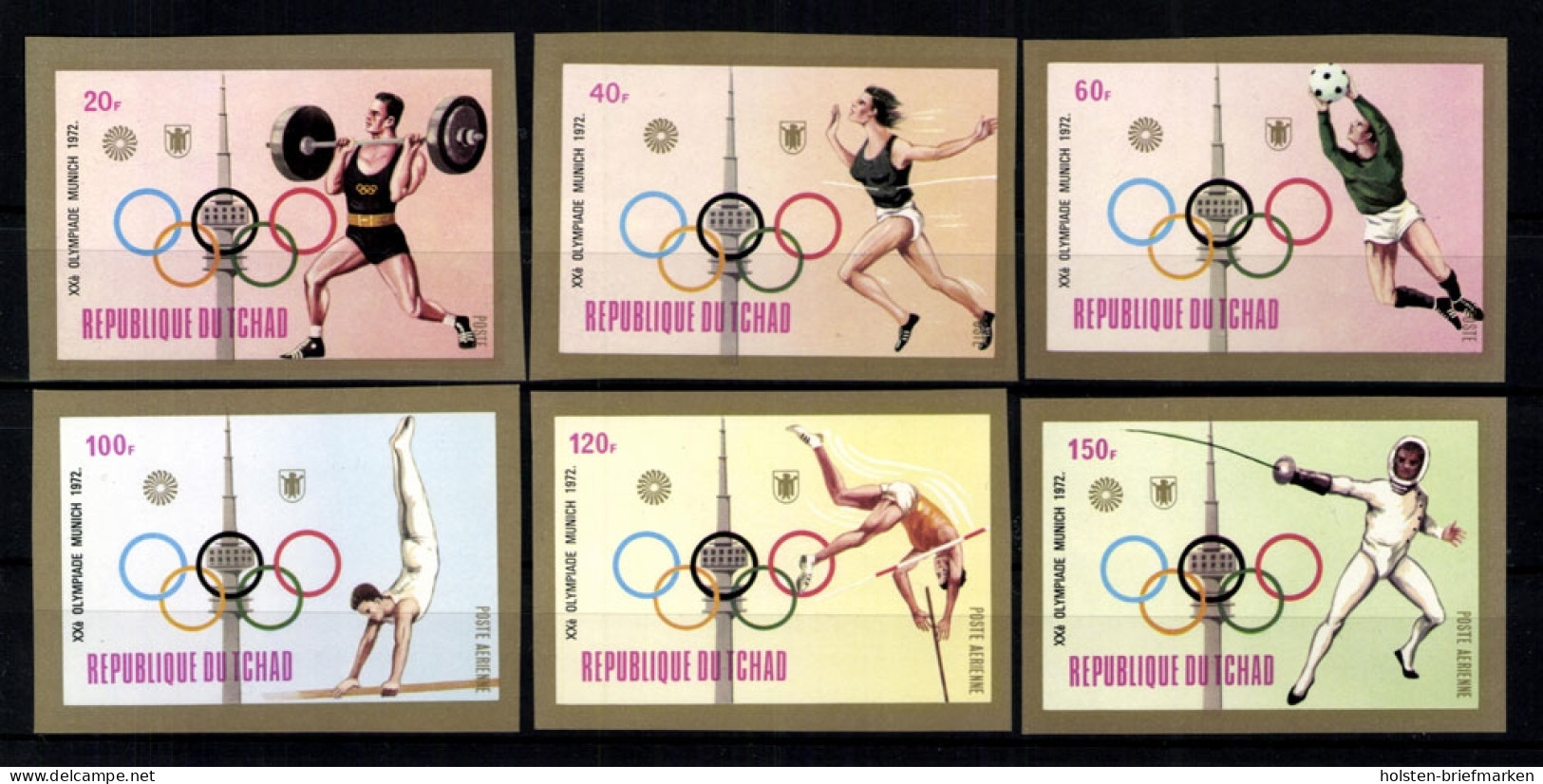 Tschad, MiNr. 582-587 B, Postfrisch - Ciad (1960-...)