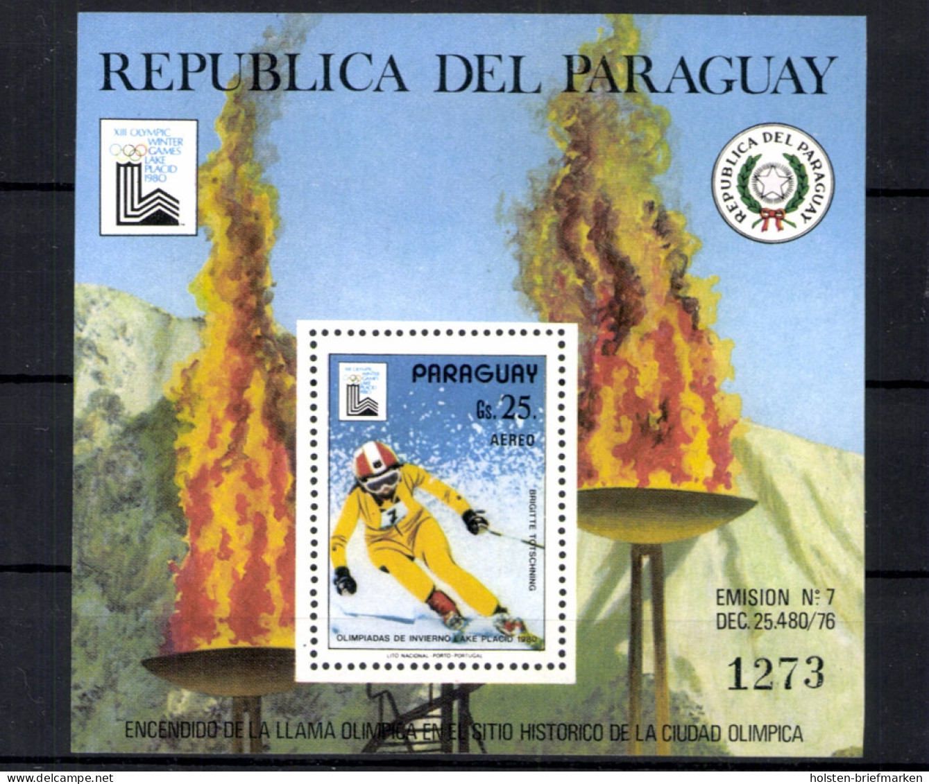 Paraguay, MiNr. Block 333, Postfrisch - Paraguay