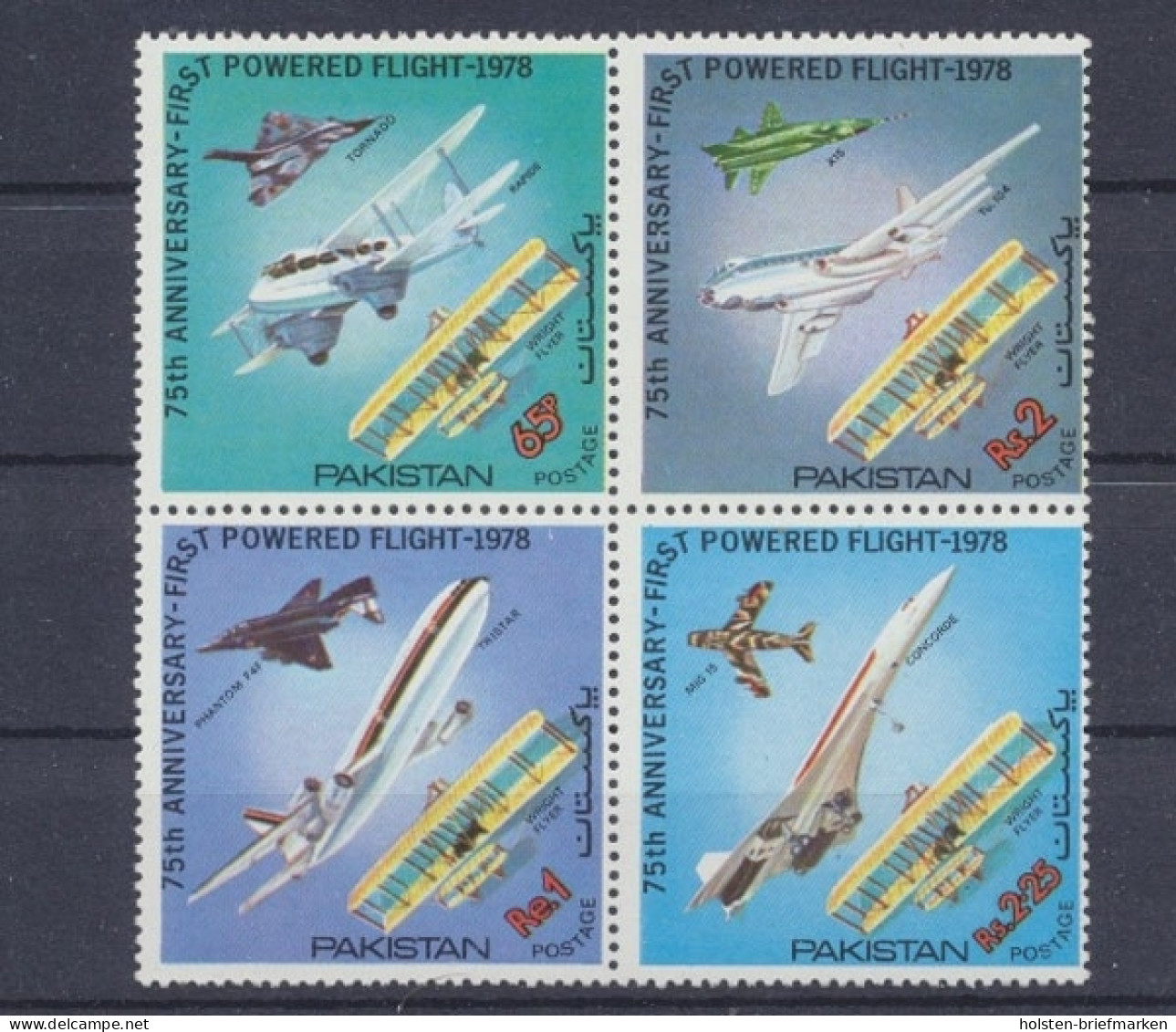 Pakistan, Flugzeuge, MiNr. 475-478 ZD, Postfrisch - Pakistan