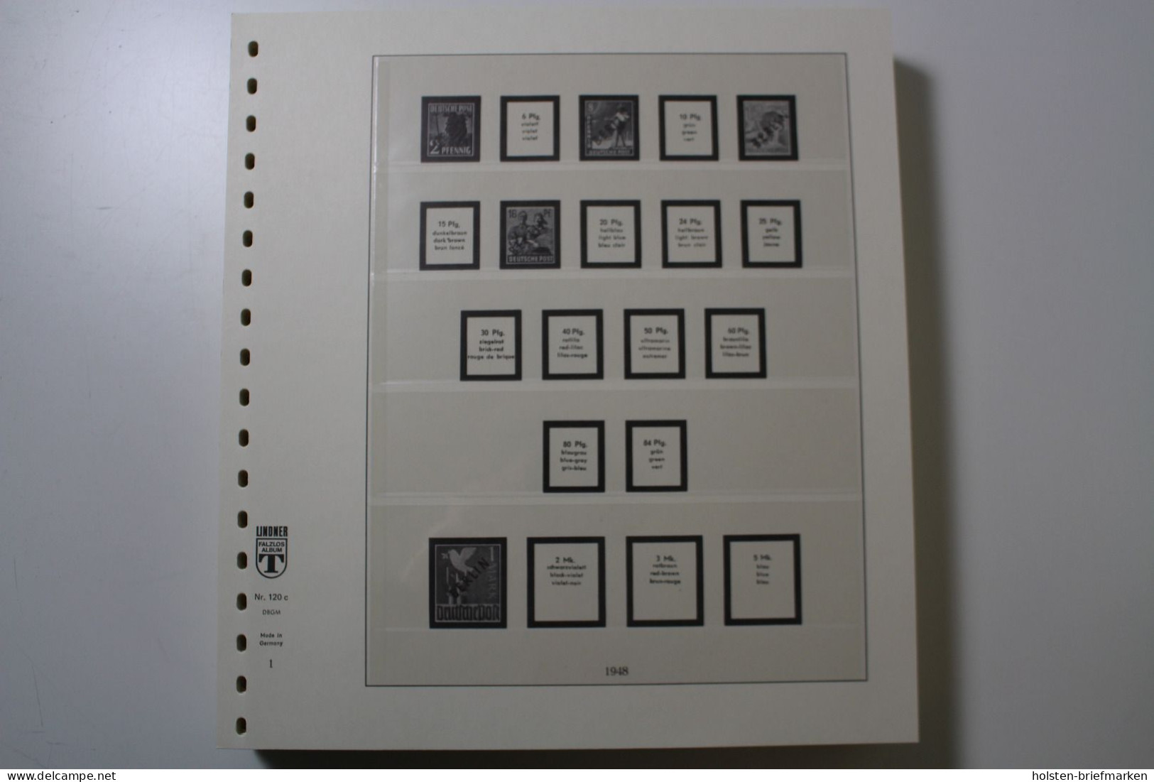 Lindner, Berlin 1948-1990, T-System - Vordruckblätter