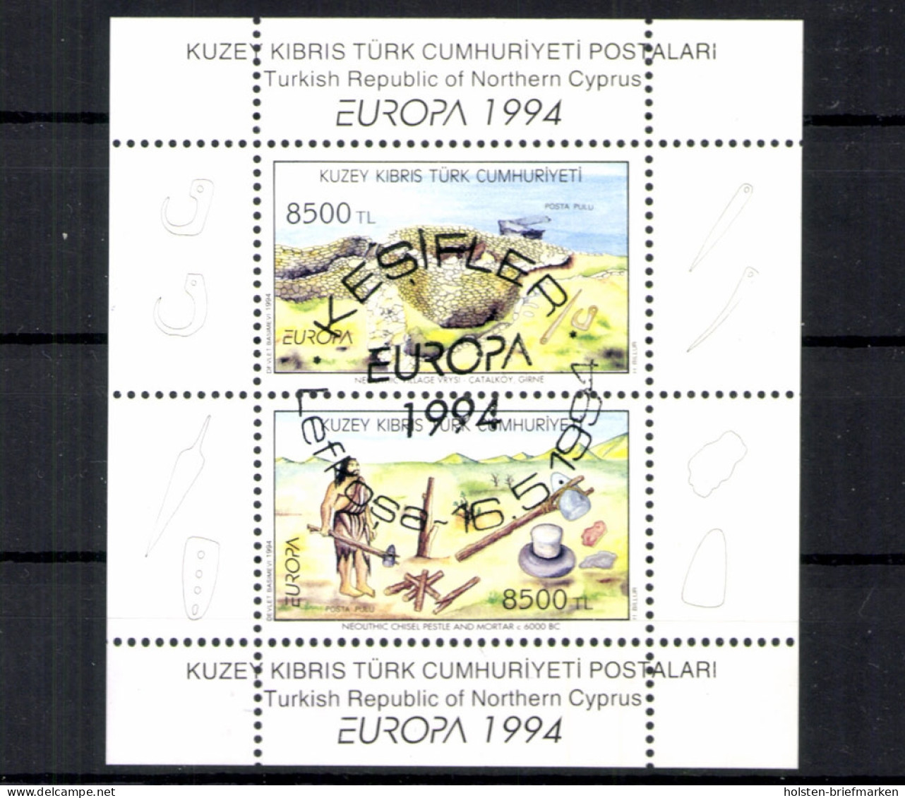 Türkisch - Zypern, MiNr. Block 13, ESST - Unused Stamps