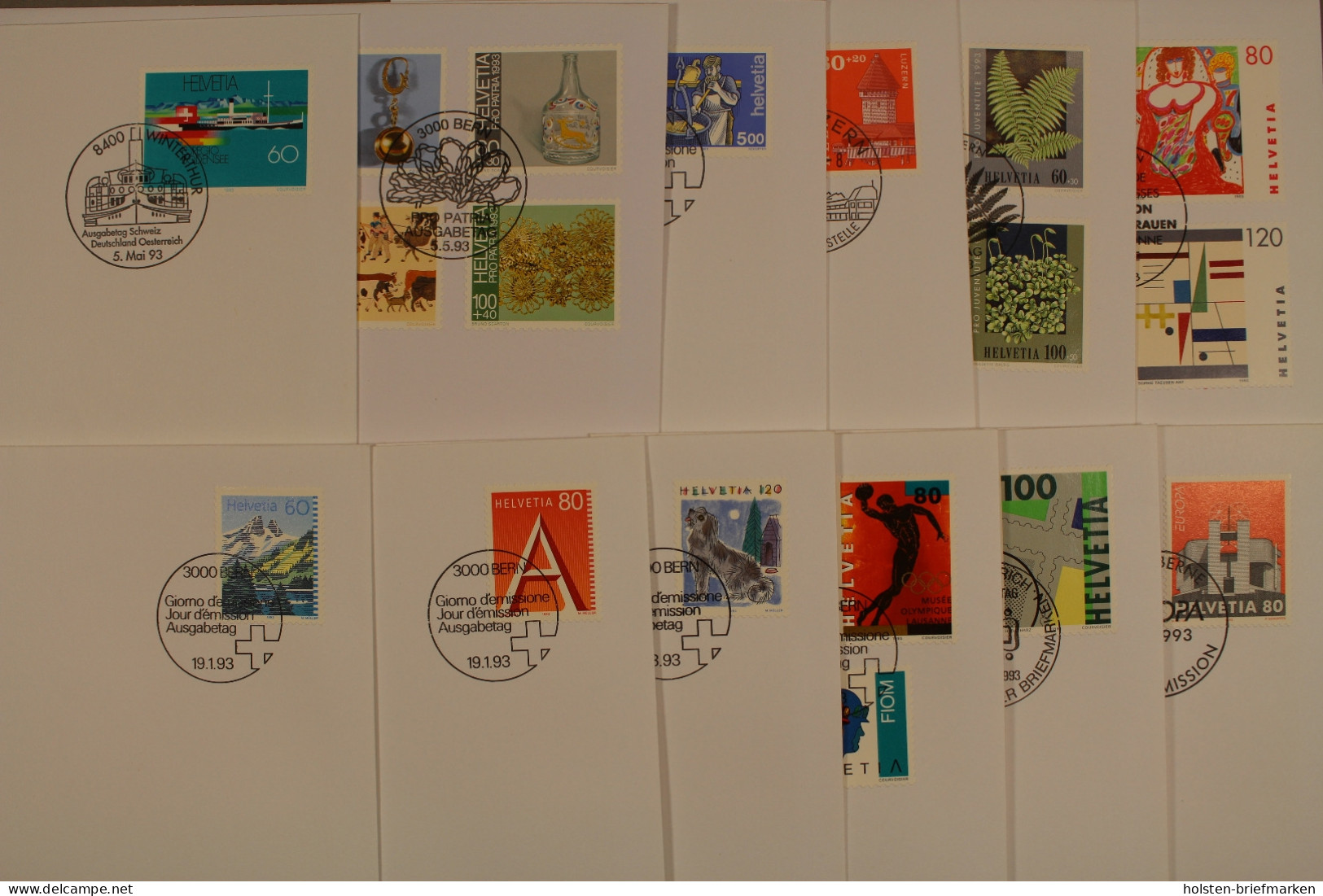 Schweiz, MiNr. 1489-1515, Jahrgang 1993, FDC - FDC