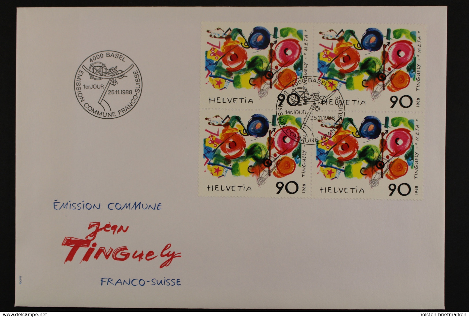 Schweiz, MiNr. 1380 Viererblock, FDC - FDC