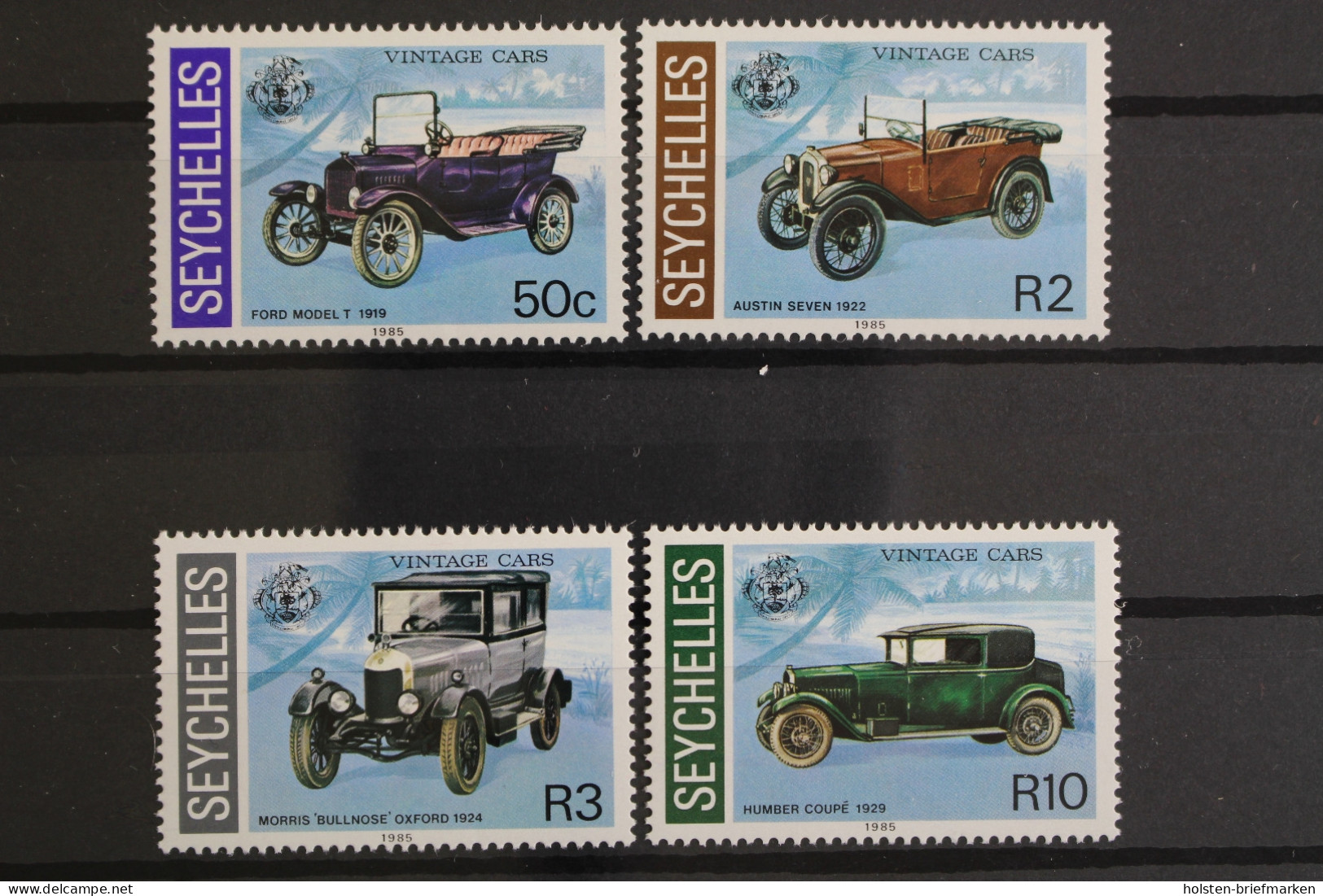 Seychellen, MiNr. 597-600, Auto, Postfrisch - Seychelles (1976-...)