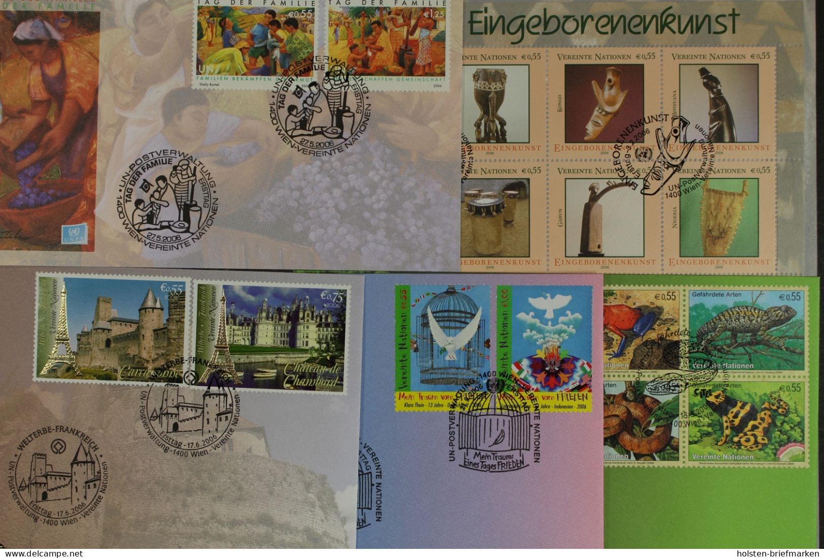 UNO Wien, 5 UNPA FDC Aus 2006 - Other & Unclassified