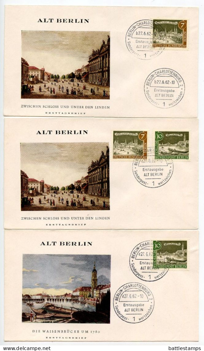 Germany, Berlin 1962-63 18 FDCs Scott 9N196-9N207 Views Of Old Berlin - 1948-1970