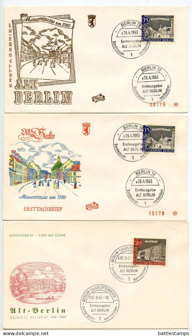 Germany, Berlin 1962-63 18 FDCs Scott 9N196-9N207 Views Of Old Berlin - 1948-1970