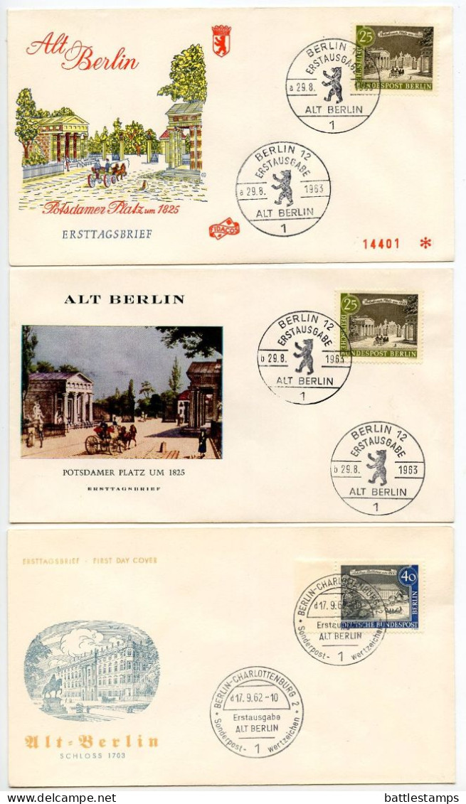 Germany, Berlin 1962-63 18 FDCs Scott 9N196-9N207 Views Of Old Berlin - 1948-1970