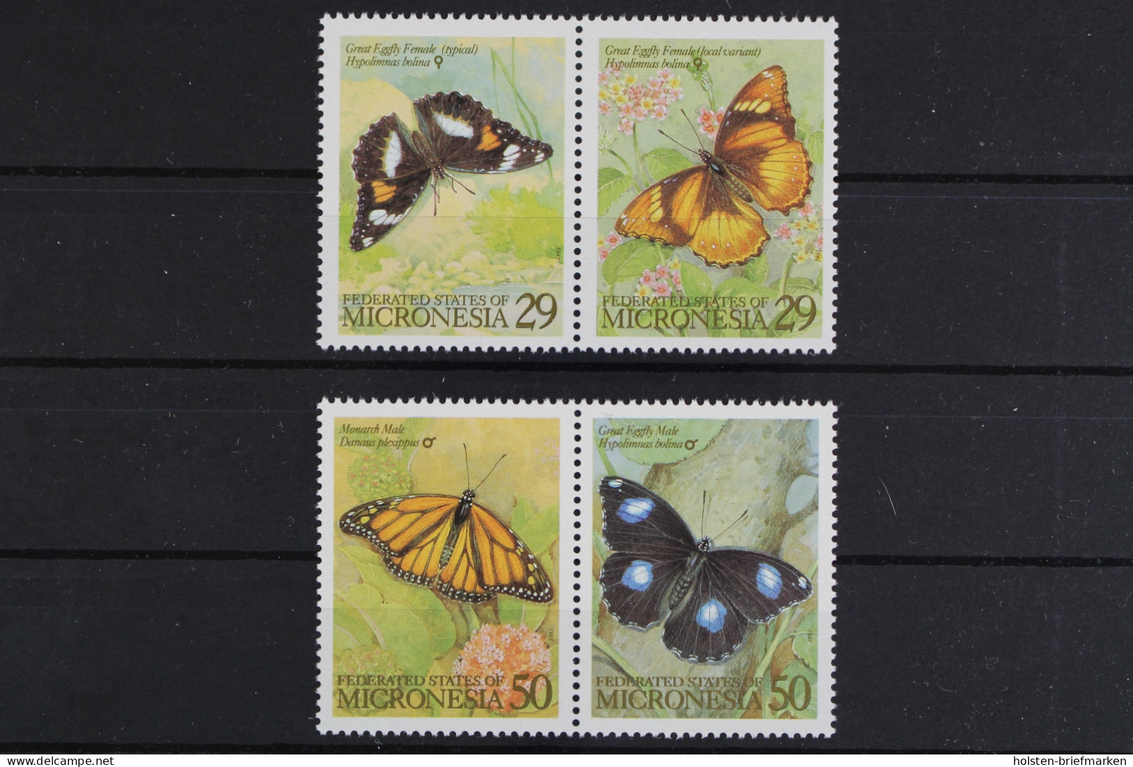 Mikronesien, Schmetterlinge, MiNr. 313-316 Paare, Postfrisch - Micronesia