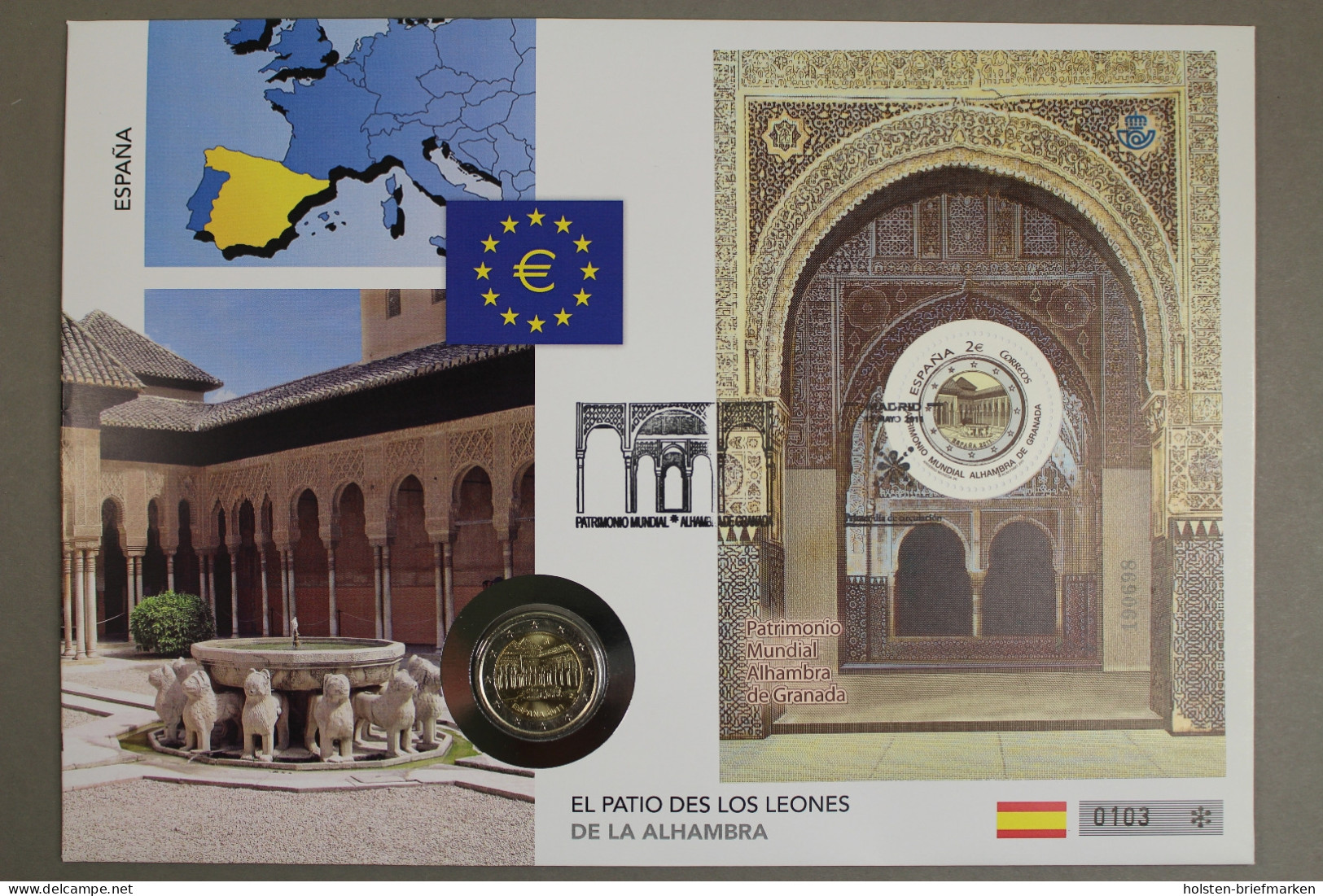 Spanien, 2 Euro UNESCO De La Alhambra, 2011, Numisbrief - Other & Unclassified