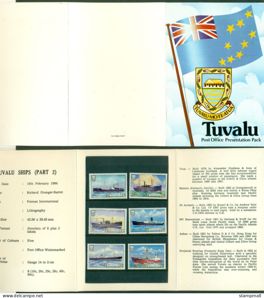 Tuvalu 1984 Tuvalu Ships Part 2 Presentation Pack POP - Tuvalu