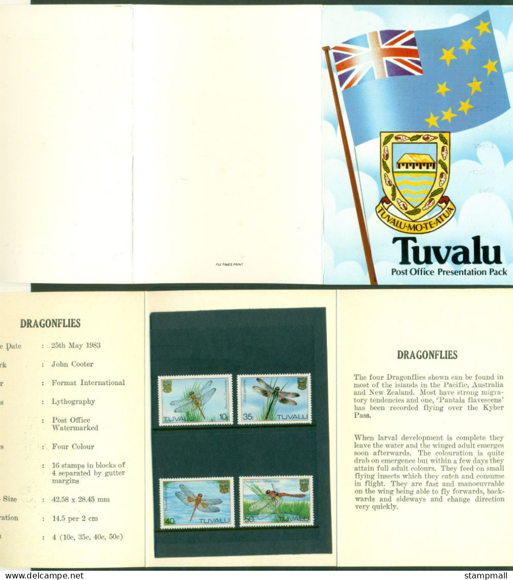 Tuvalu 1983 Insects, Dragonflies Presentation Pack POP - Tuvalu