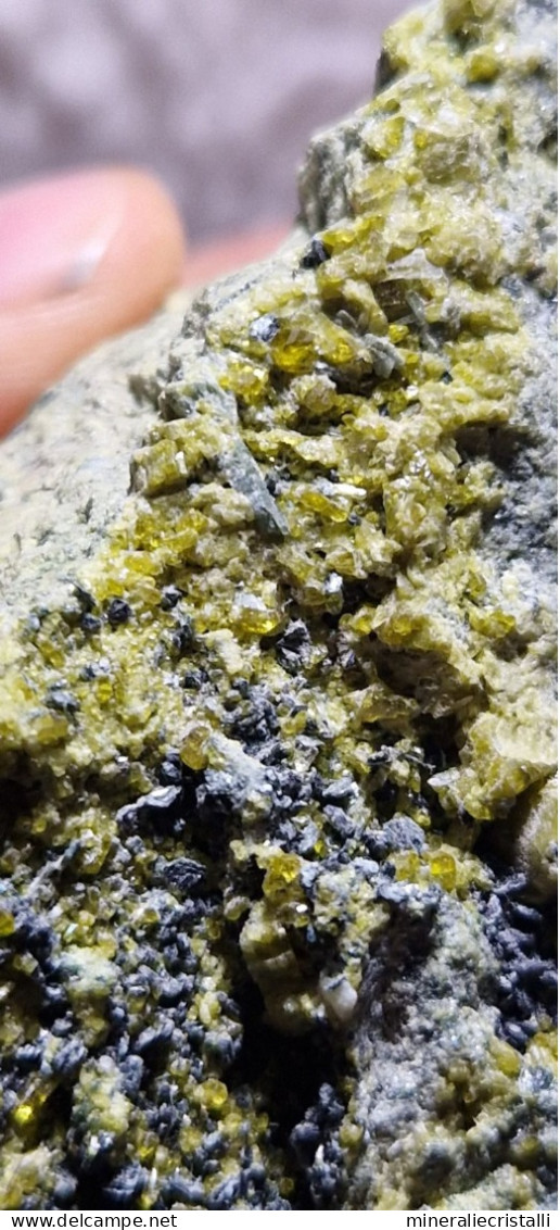 Epidoto E Diopside Cristalli Su Matrice 721gr  Valle Antrona Piemonte Italia - Mineralien