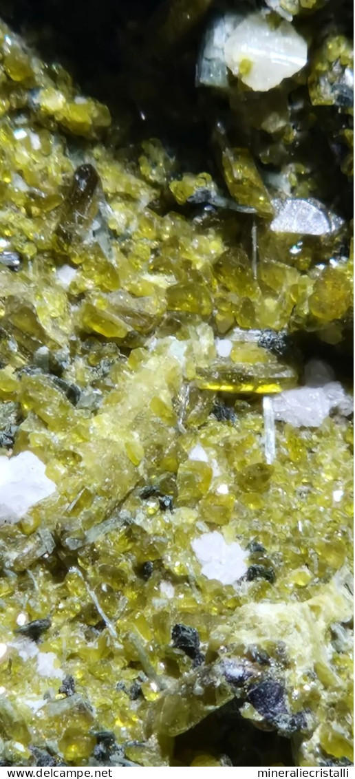 Epidoto e diopside cristalli su matrice 721gr  valle Antrona Piemonte Italia
