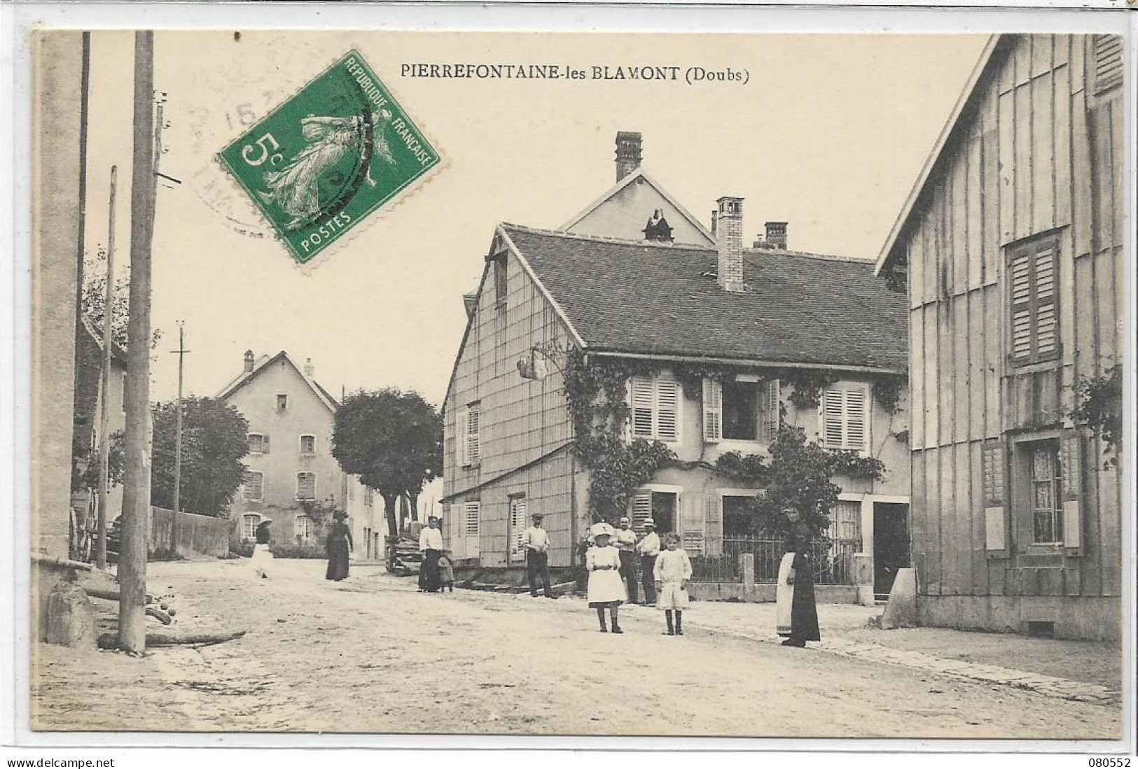 25 PIERREFONTAINE-LES-BLAMONT . Rue Du Village Animée , Enfants Et Adultes  , RARE  , écrite En 1913 , état Extra - Otros & Sin Clasificación